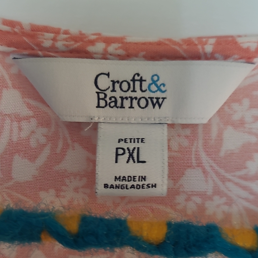 Croft & Barrow Pink Patterned Blouse - Picture 3 of 4